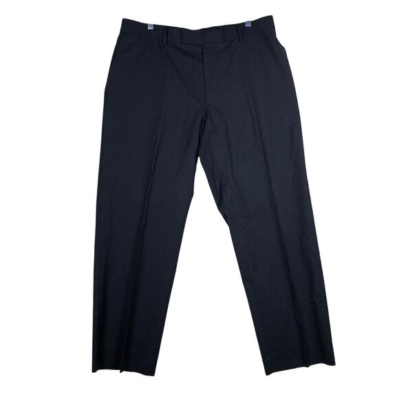 Hugo Boss Dress Pants Mens 44R Paolini/Movio Trousers Slacks Black Blue Check - Picture 1 of 6